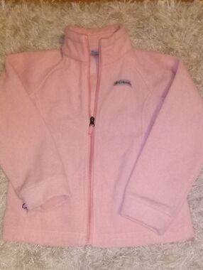 Columbia Light Pink Full-Zip Kids Fleece Jacket